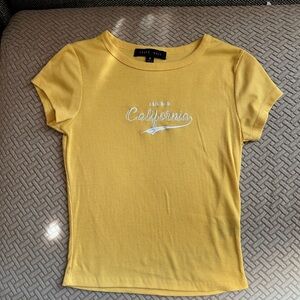 M Faded Rose Yellow California Baby Tee